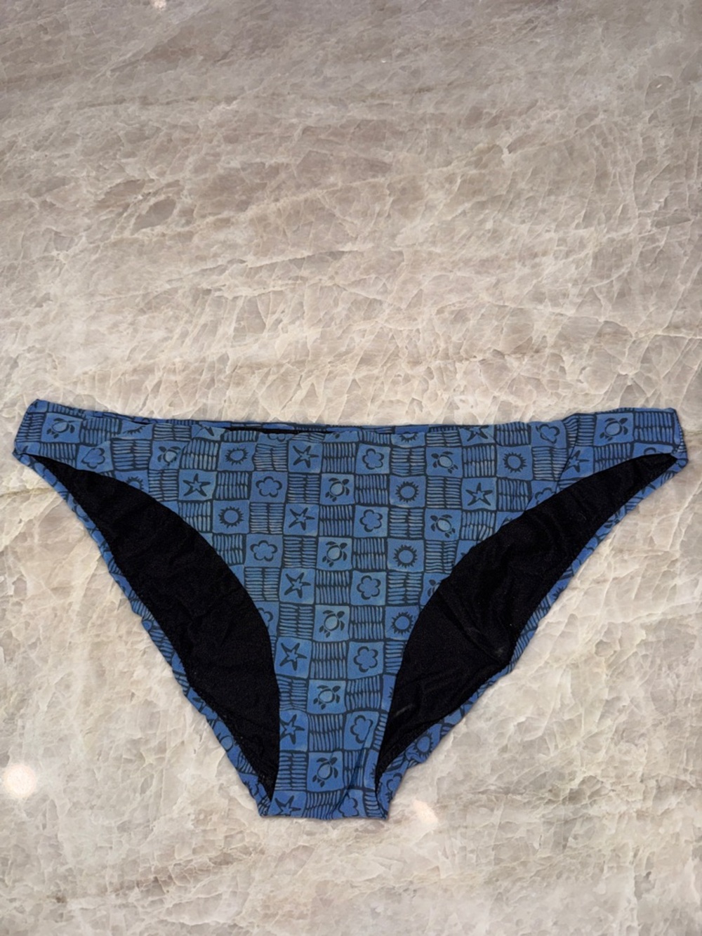 Vilebrequin Blue Patterned Swim Bikini Bottoms. Size Small. EUC